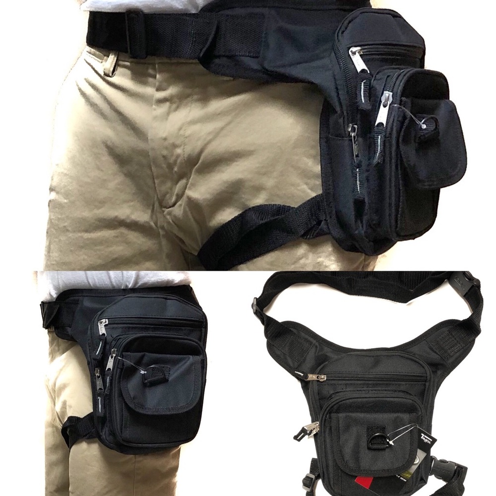 Holster style drop leg bag waist hip pouch - Picture 3 of 7
